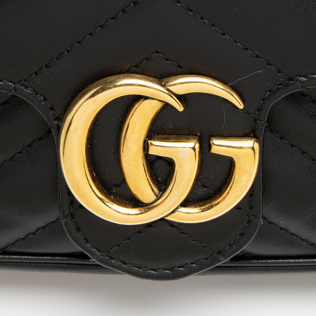Gucci Matelasse Leather GG Marmont Super Mini Flap Bag (SHF-NshQsn)
