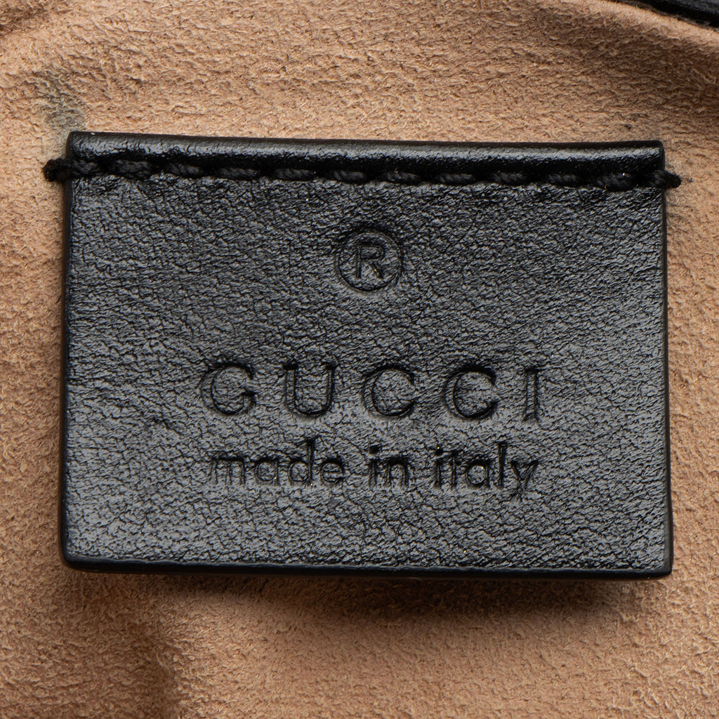 Gucci Matelasse Leather GG Marmont Super Mini Flap Bag (SHF-NshQsn)