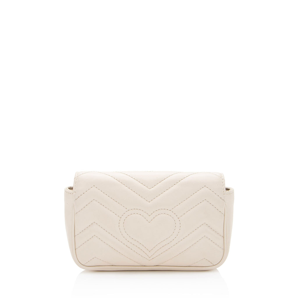 Gucci Matelasse Leather GG Marmont Super Mini Flap Bag