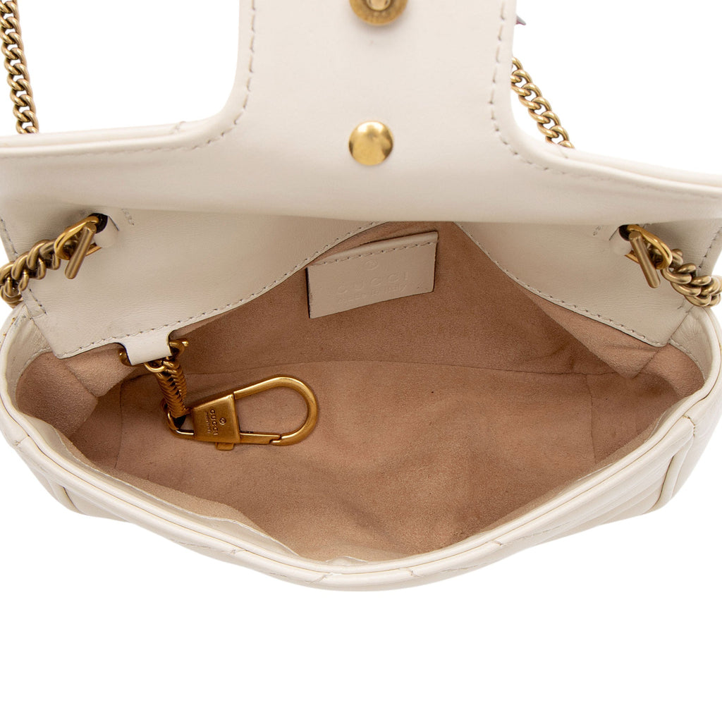 Gucci Matelasse Leather GG Marmont Super Mini Flap Bag