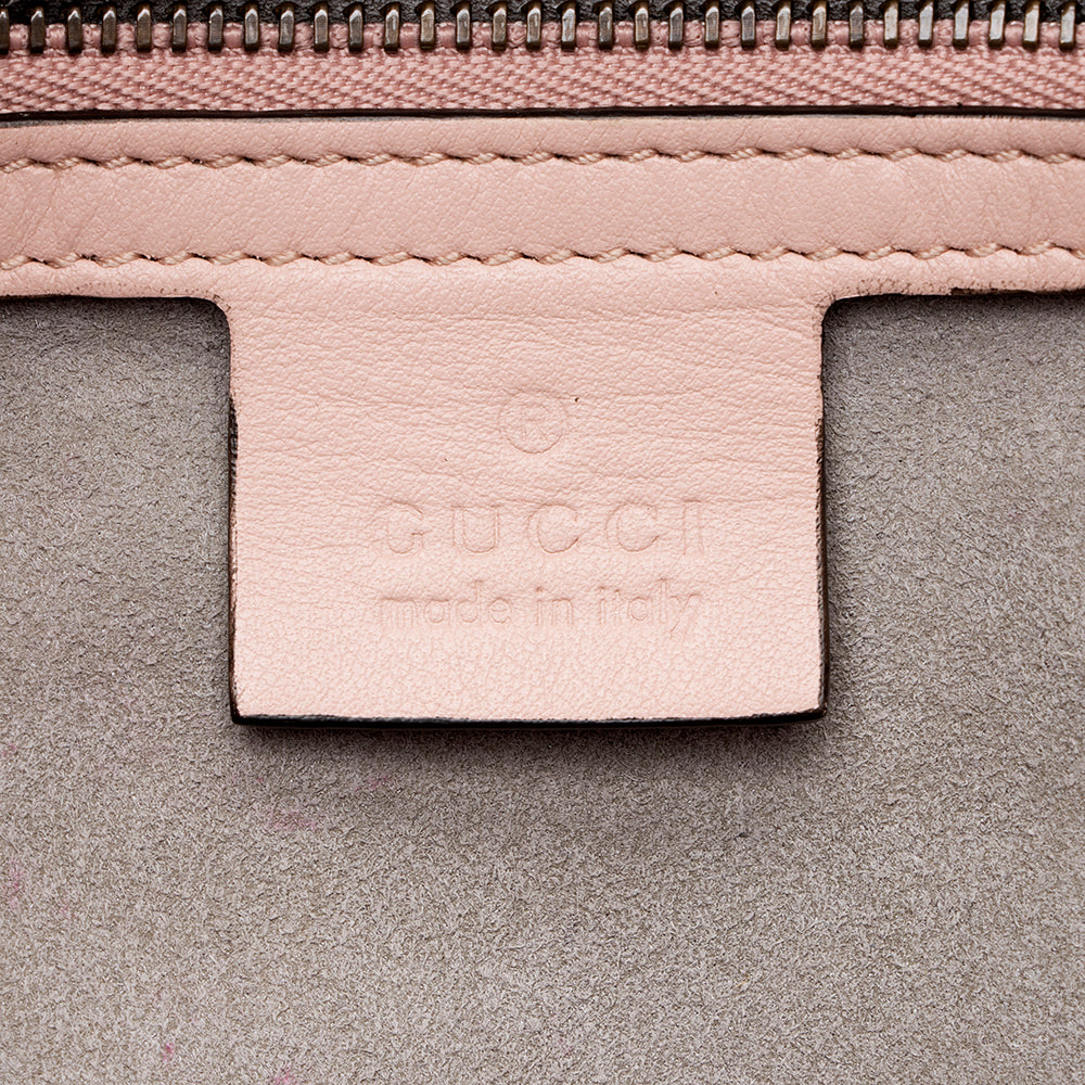 Gucci Matelasse Leather Gucci Marmont Top Handle Small Satchel (SHF-16120)
