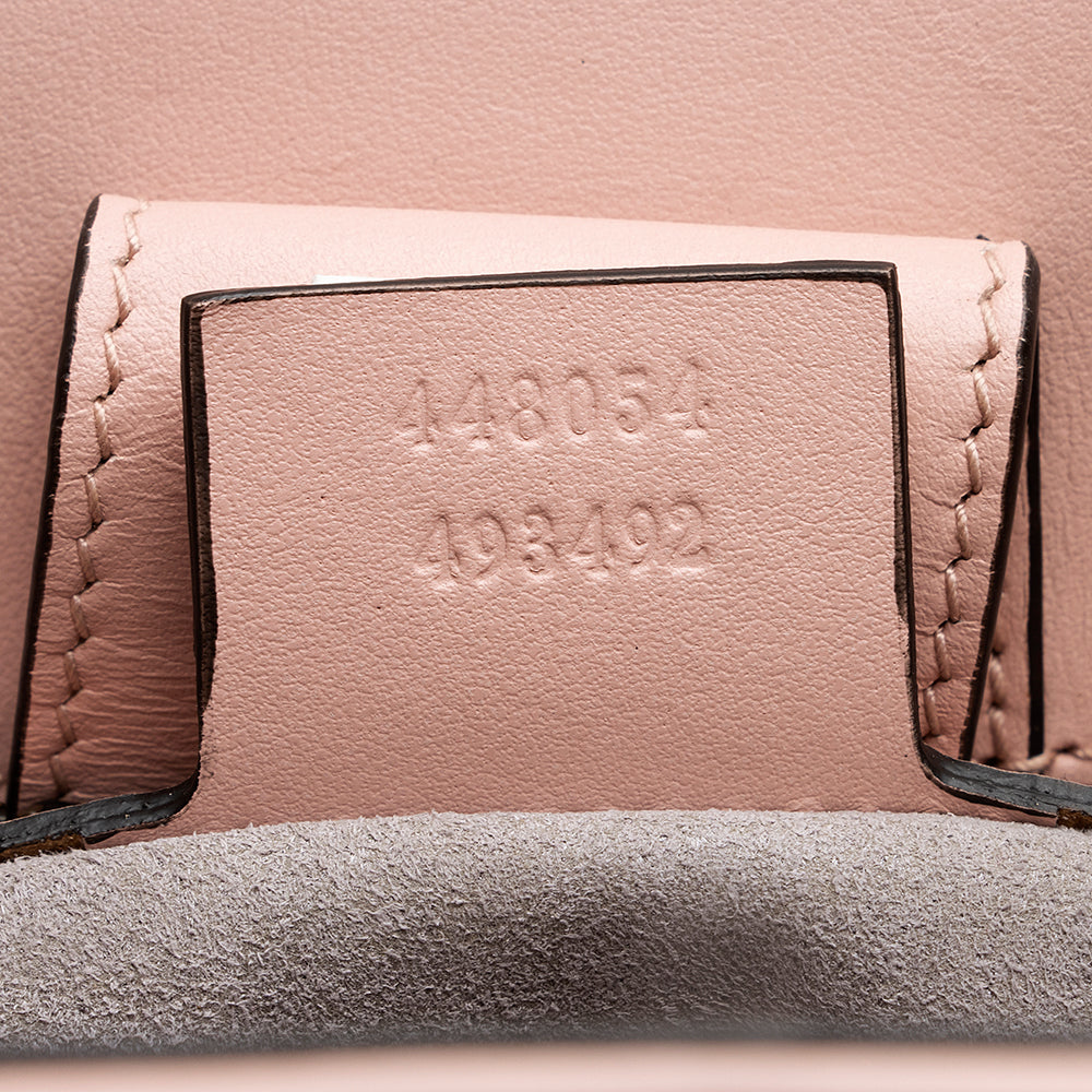 Gucci Matelasse Leather Gucci Marmont Top Handle Small Satchel (SHF-17786)