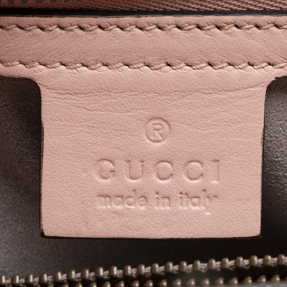 Gucci Matelasse Leather Gucci Marmont Top Handle Small Satchel (SHF-17786)