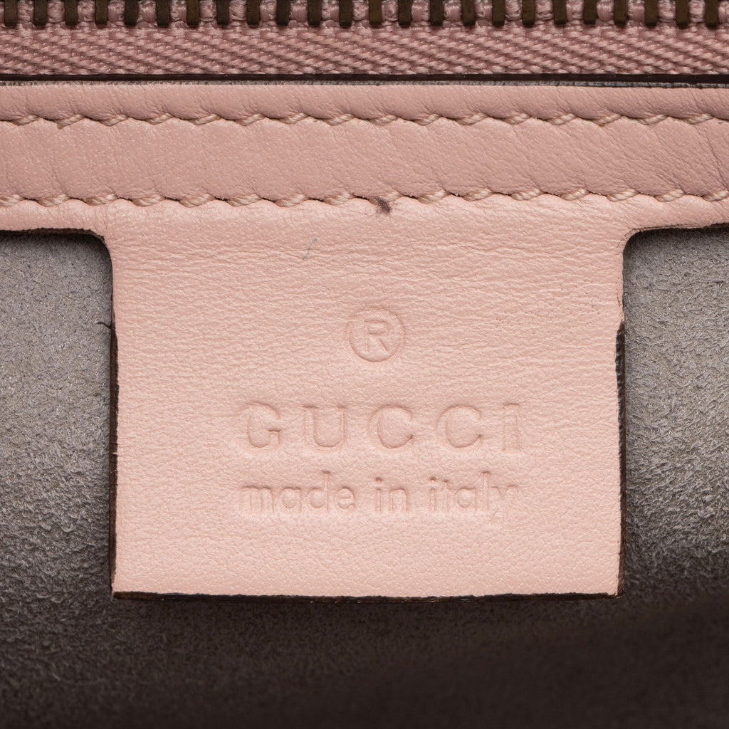 Gucci Matelasse Leather GG Marmont Top Handle Small Satchel (SHF-0hn0Gf)