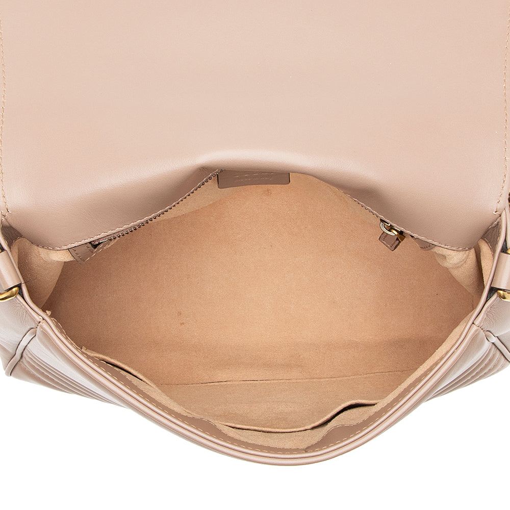 Gucci Matelasse Leather Gucci Marmont Top Handle Small Shoulder Bag