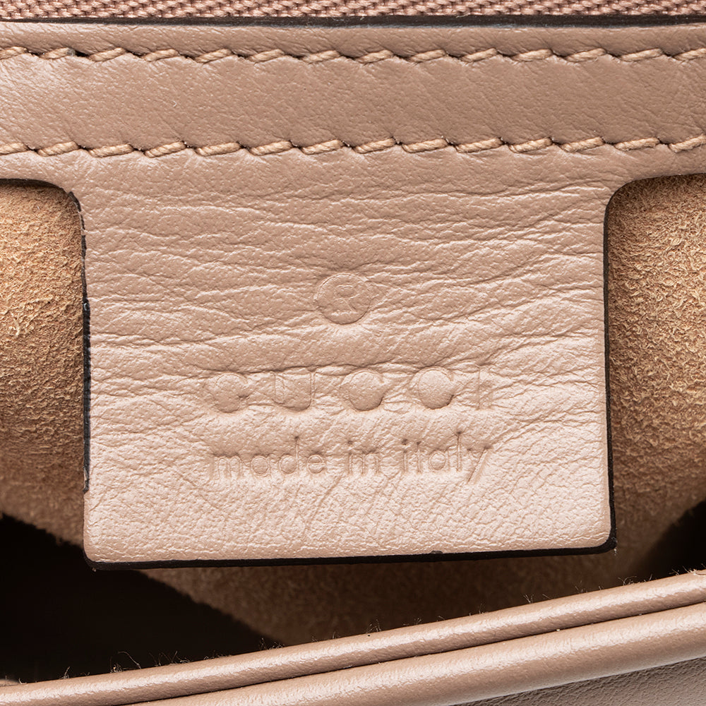 Gucci Matelasse Leather Gucci Marmont Top Handle Small Shoulder Bag