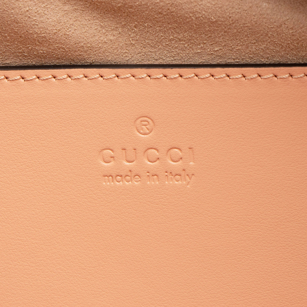 Gucci Matelasse Leather GG Marmont Vertical Ring Small Camera Bag