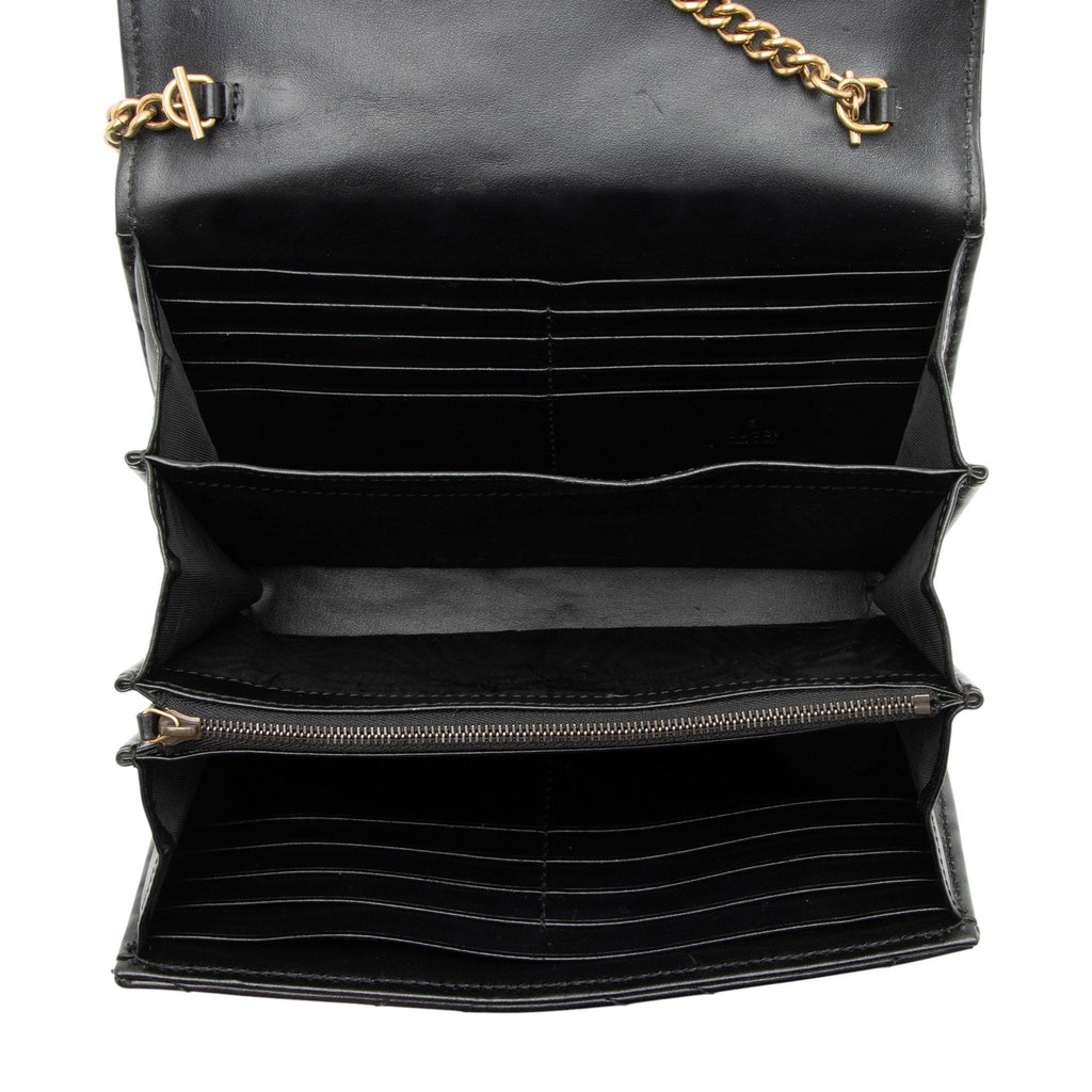 Gucci Matelasse Leather GG Marmont Wallet on Chain