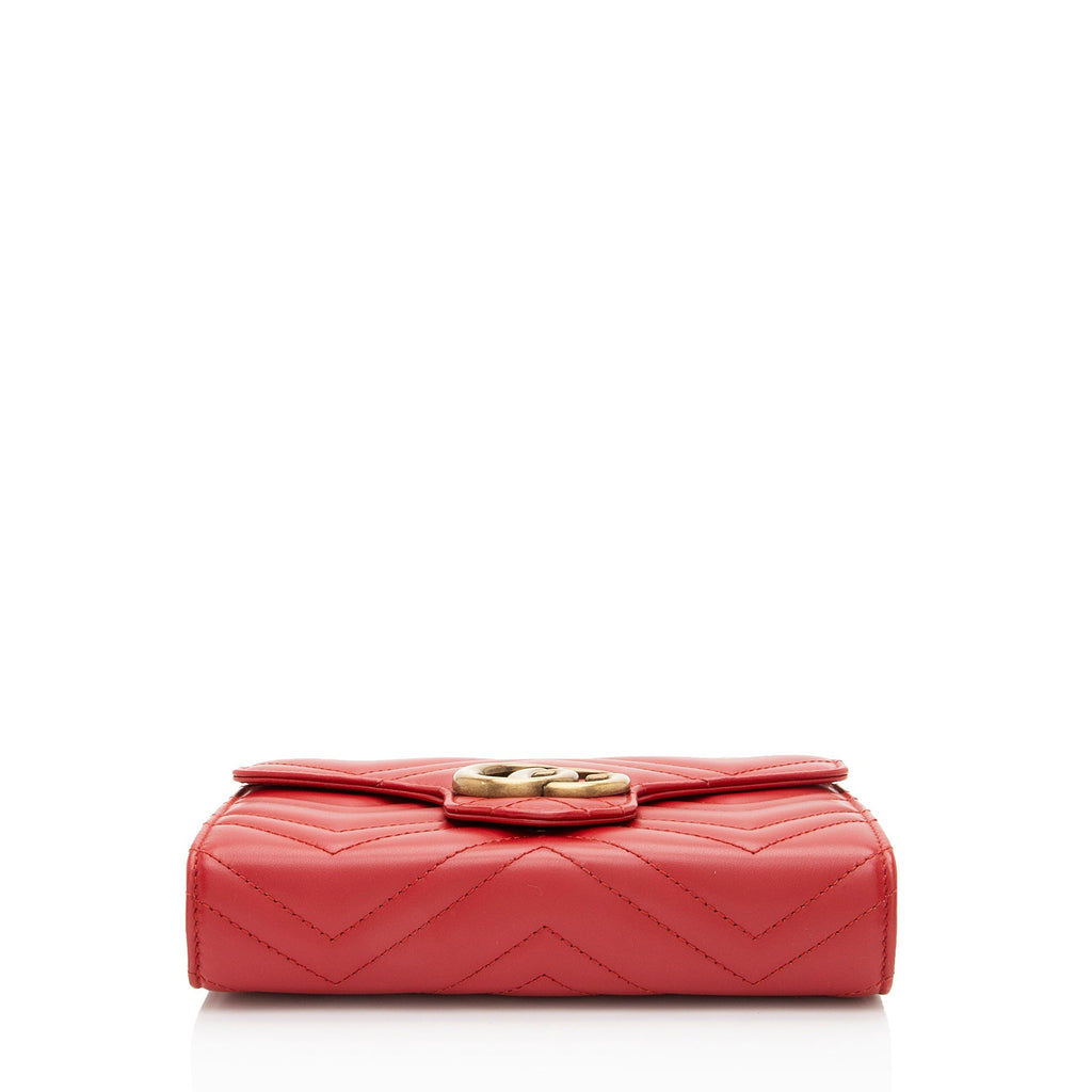 Gucci Matelasse Leather GG Marmont Wallet on Chain
