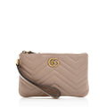 Gucci Matelasse Leather Gucci Marmont Wristlet (SHF-20840)