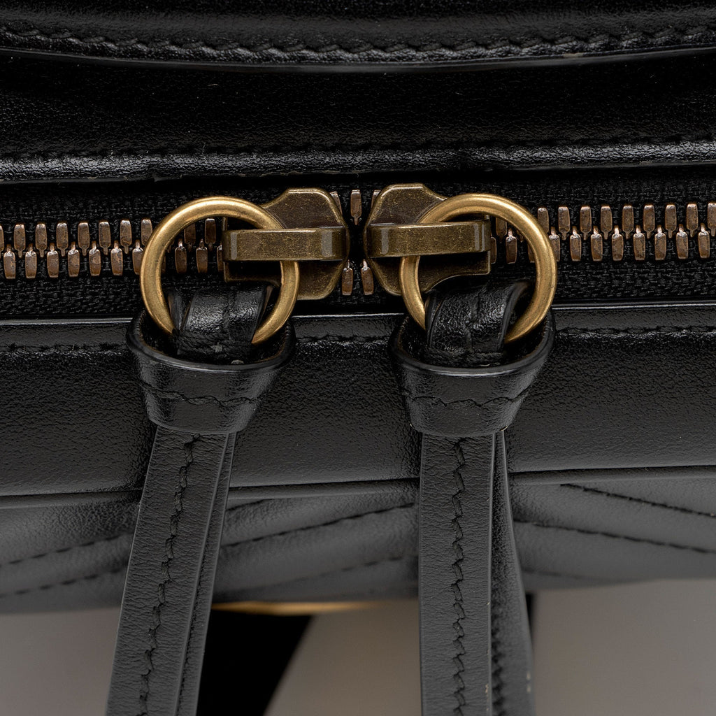 Gucci Matelasse Leather GG Marmont Zip Around Top Handle (SHF-czZJyD)