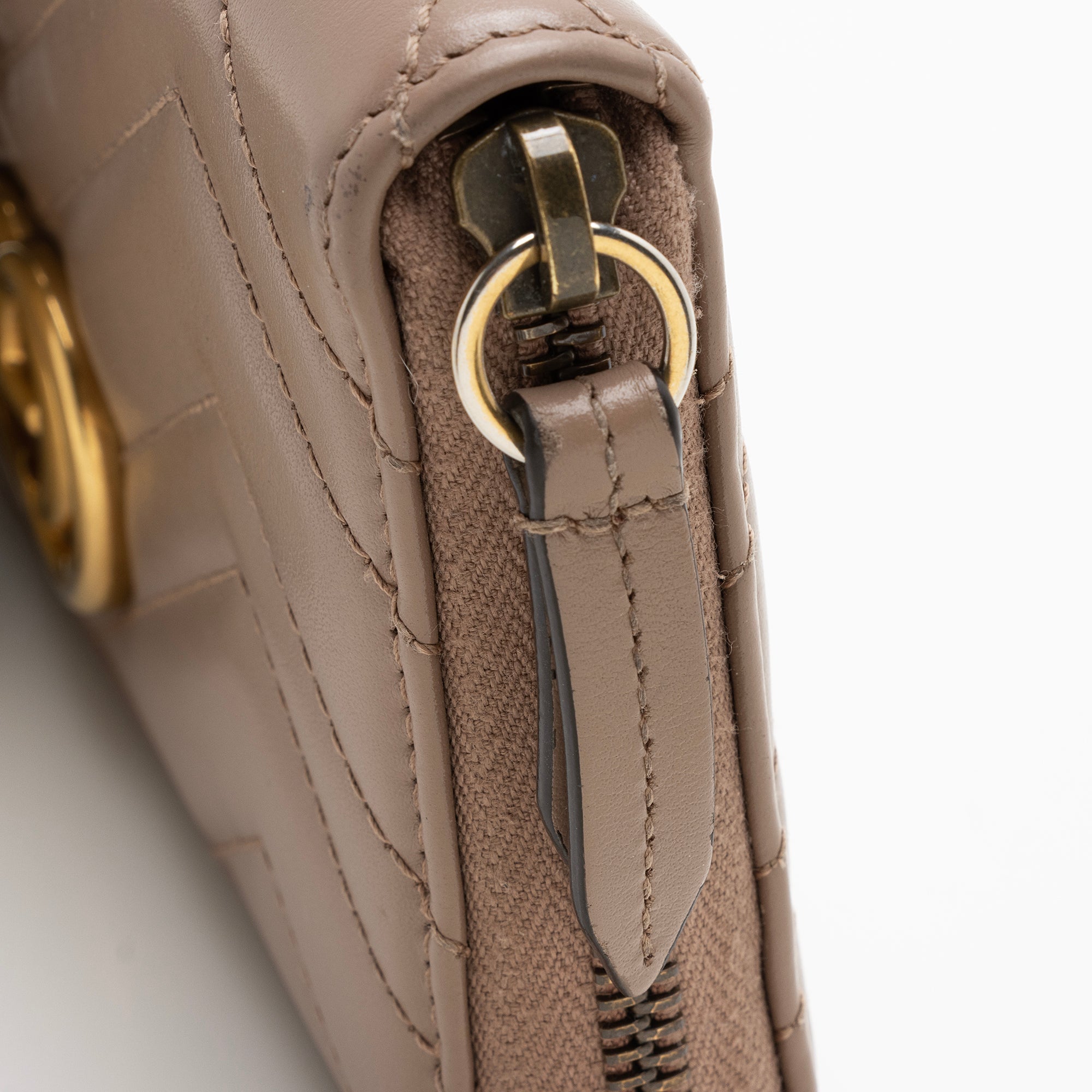 Gucci Matelasse Leather GG Marmont Zip Wallet (SHF-22654)