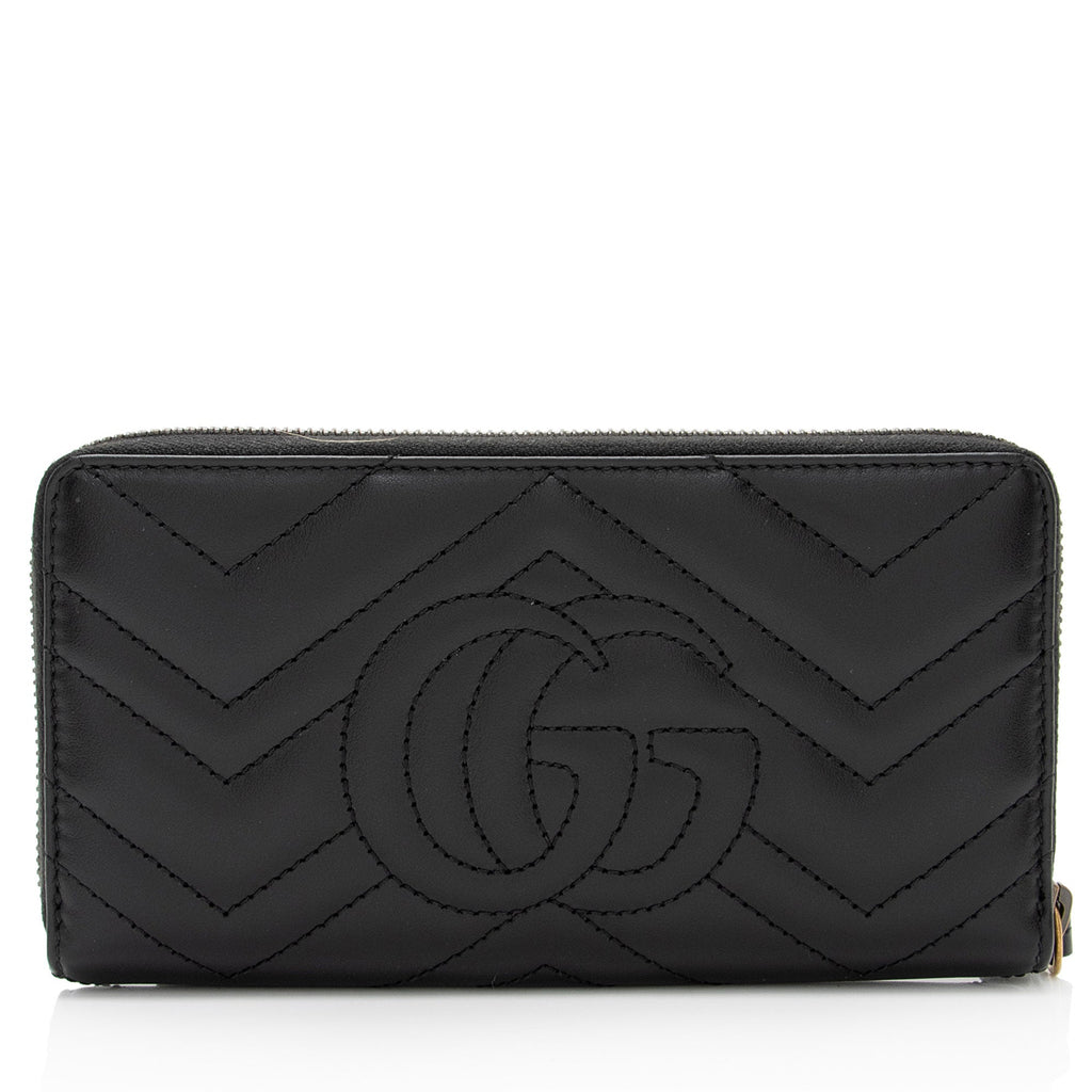 Gucci Matelasse Leather GG Marmont Zip Wallet (SHF-svROoG)