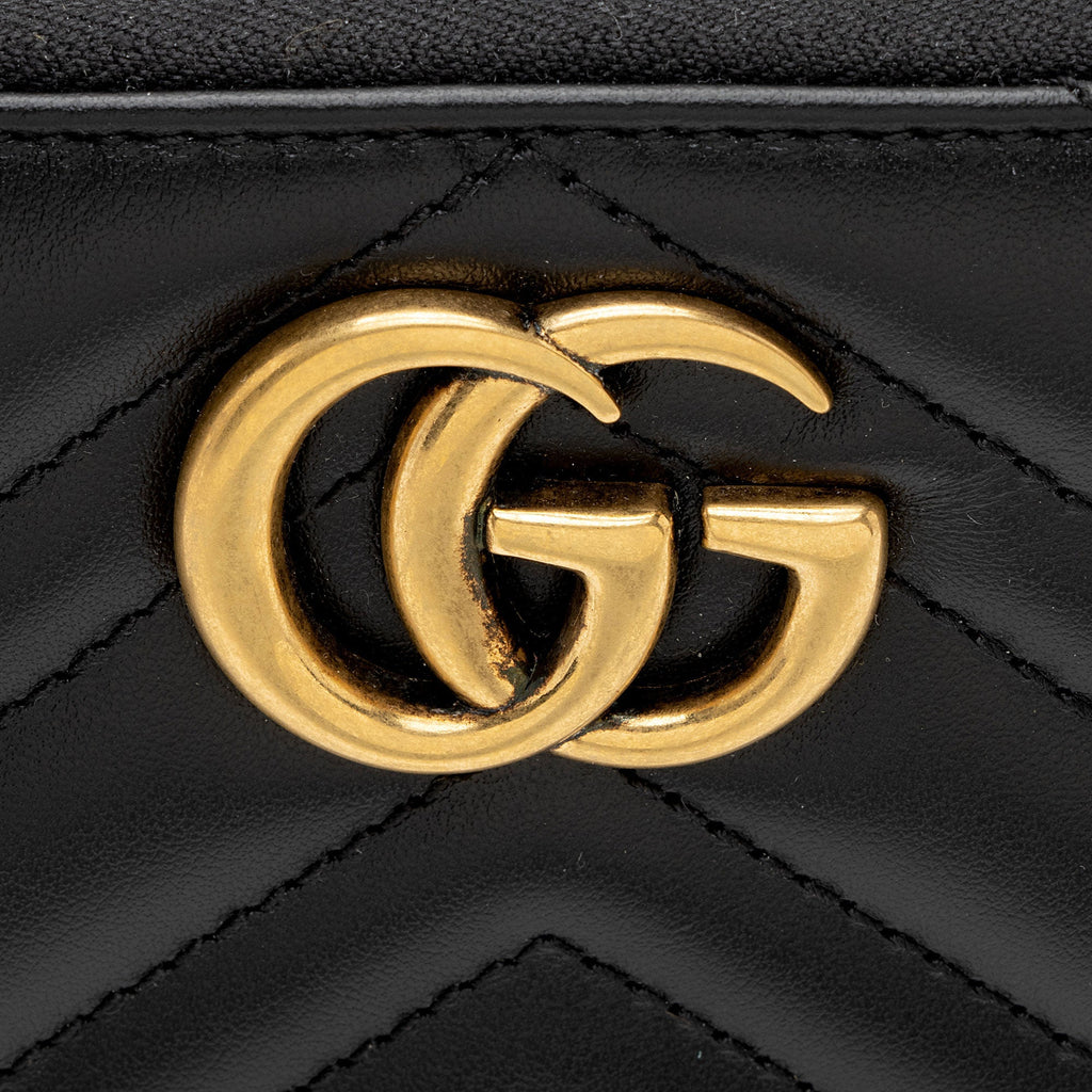 Gucci Matelasse Leather GG Marmont Zip Wallet (SHF-svROoG)