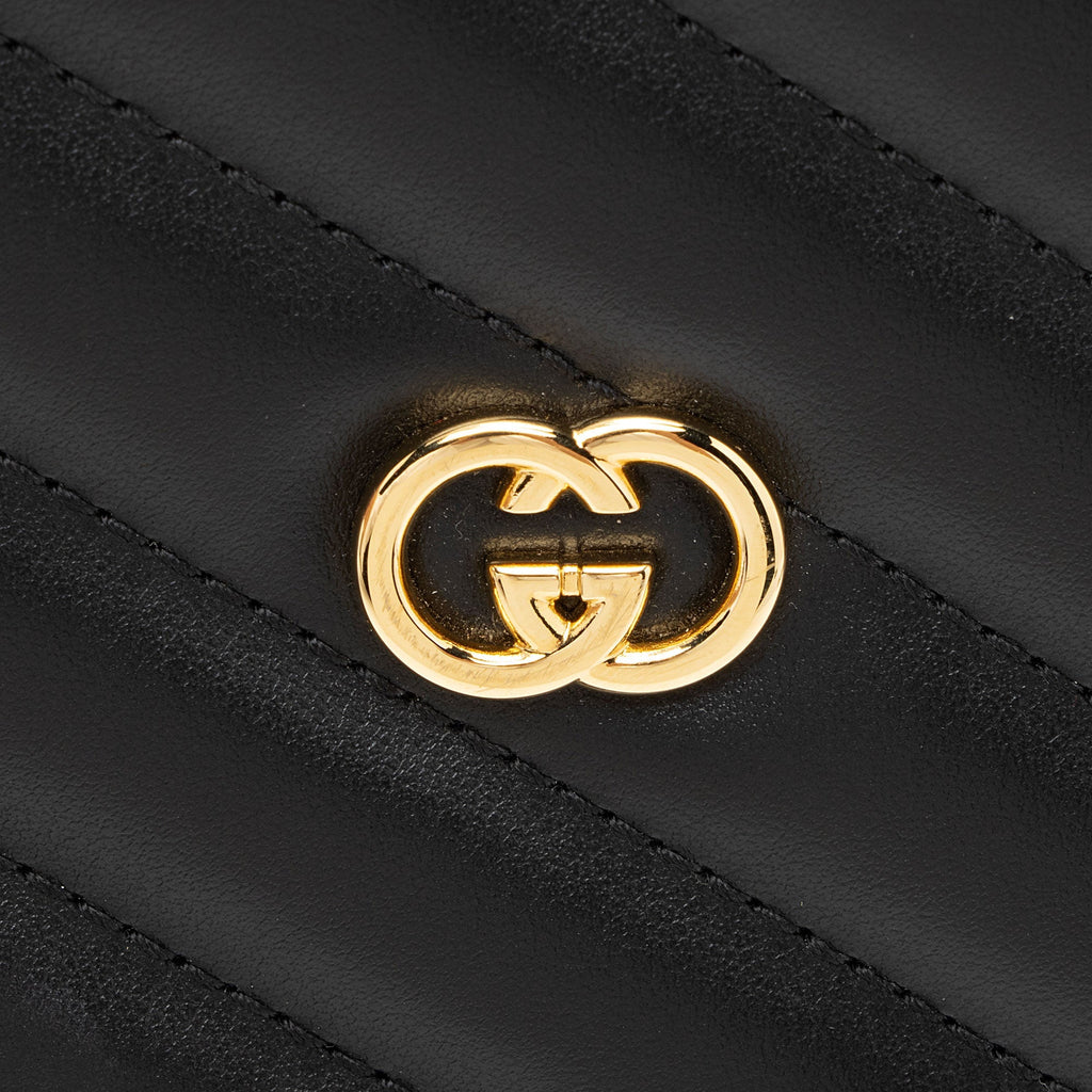 Gucci Matelasse Leather Interlocking G Heart Mini Shoulder Bag (SHF-j5rydx)