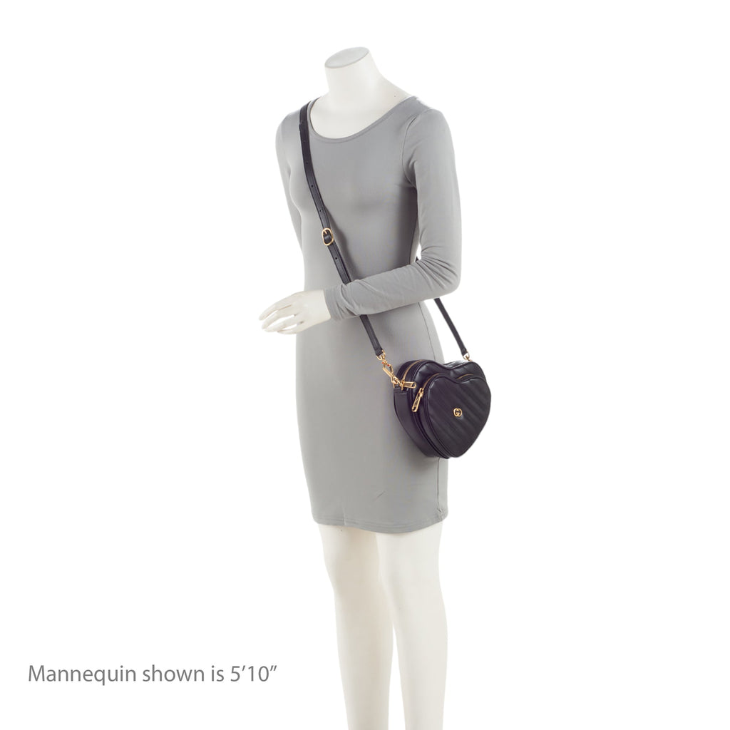 Gucci Matelasse Leather Interlocking G Heart Mini Shoulder Bag