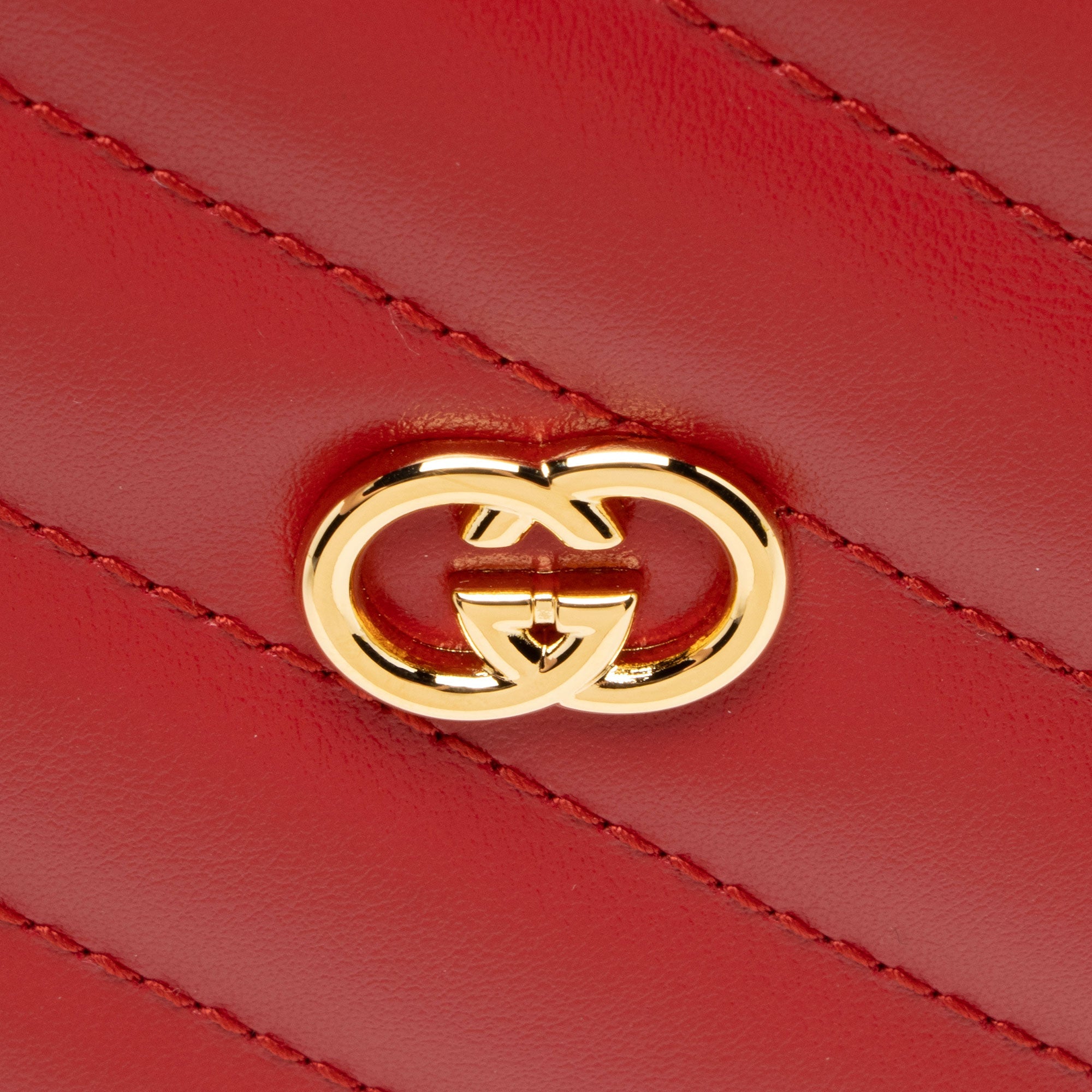 Gucci Matelasse Leather Interlocking G Heart Mini Shoulder Bag
