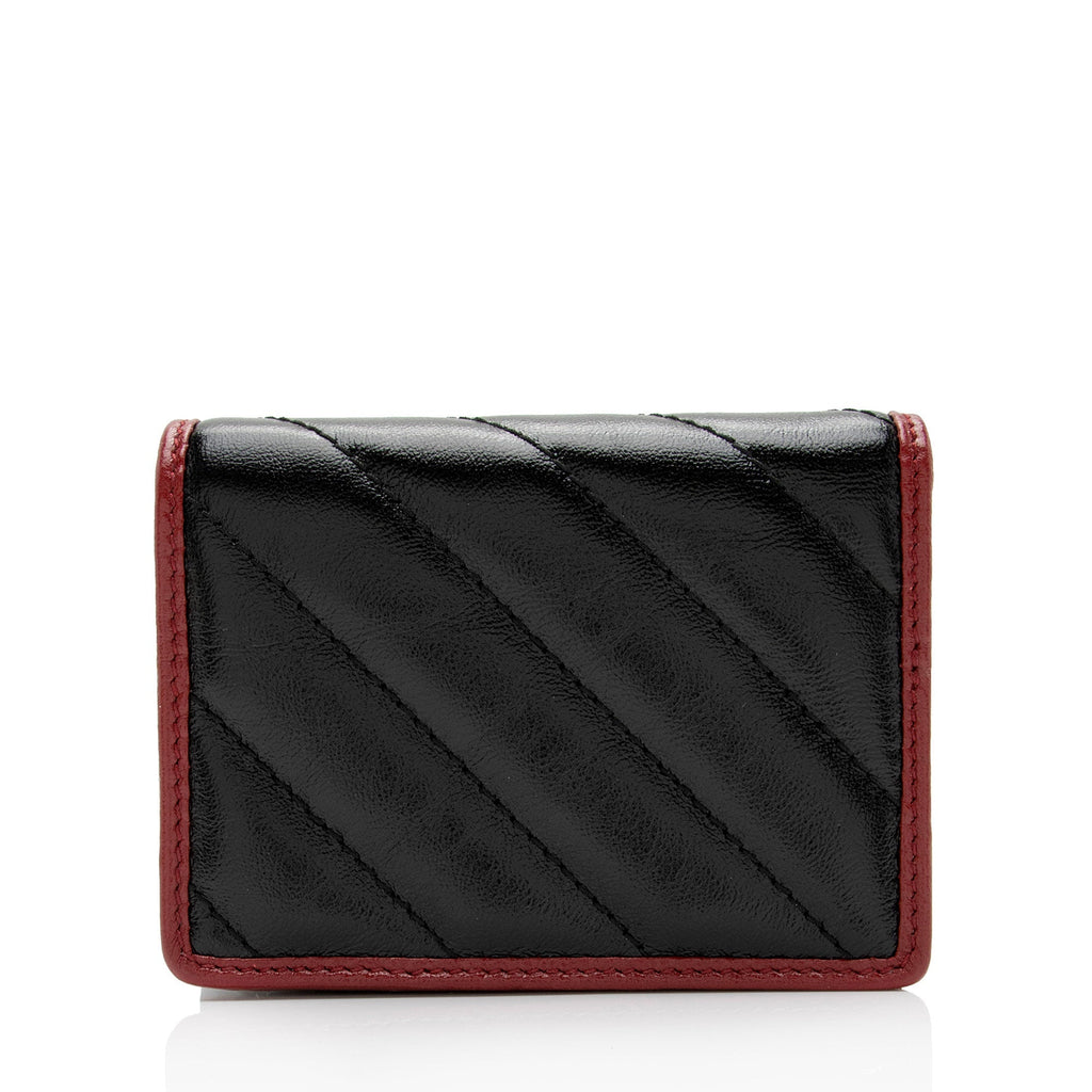 Gucci Matelasse Leather Torchon GG Marmont Card Case Wallet (SHF-plKy6v)