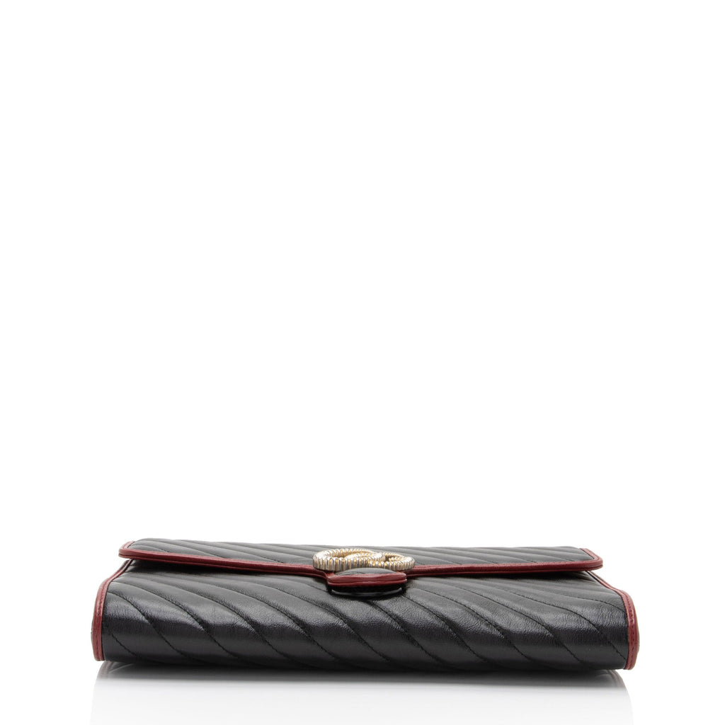 Gucci Matelasse Leather Torchon GG Marmont Clutch (SHF-CeLx8H)