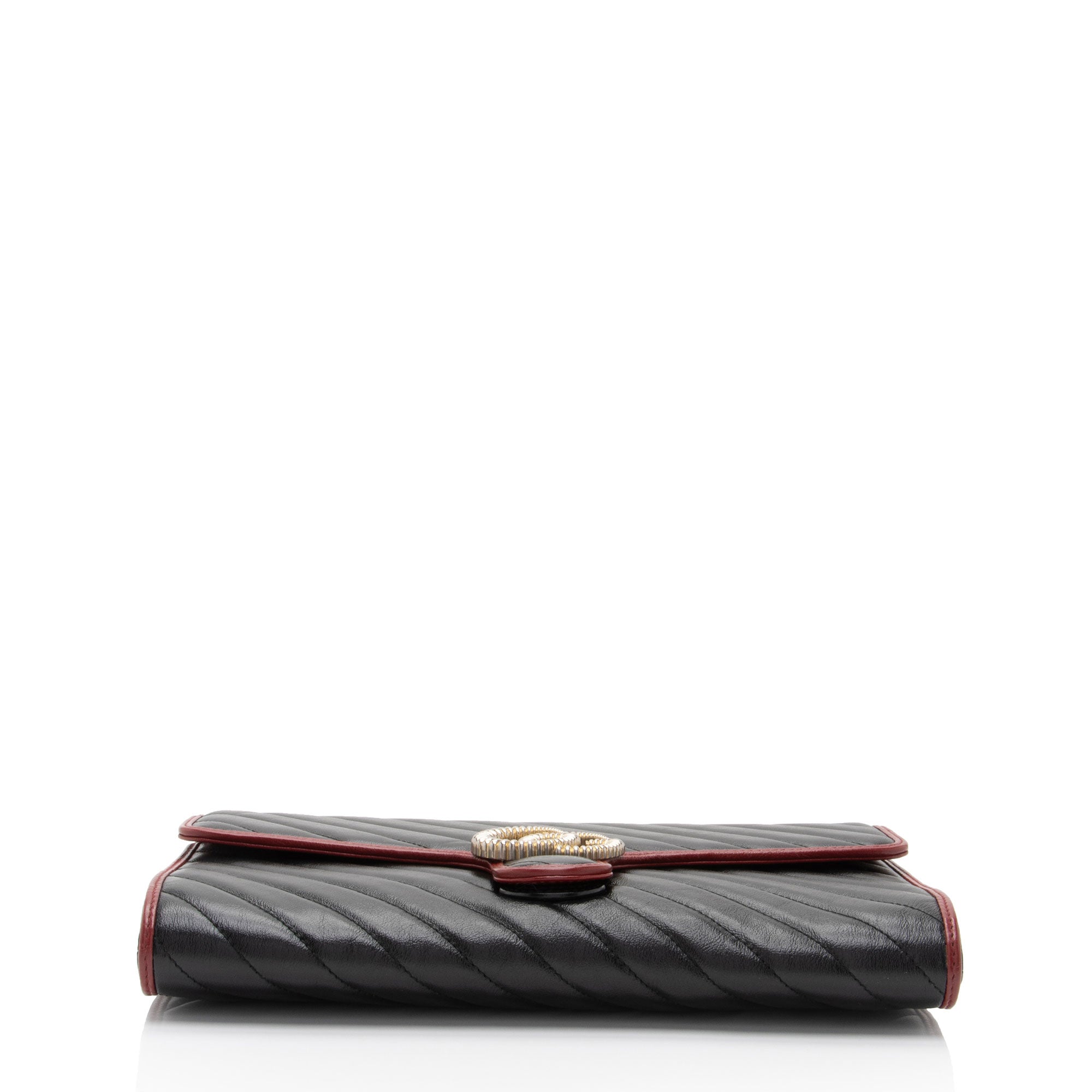 Gucci Matelasse Leather Torchon GG Marmont Clutch (SHF-CeLx8H)
