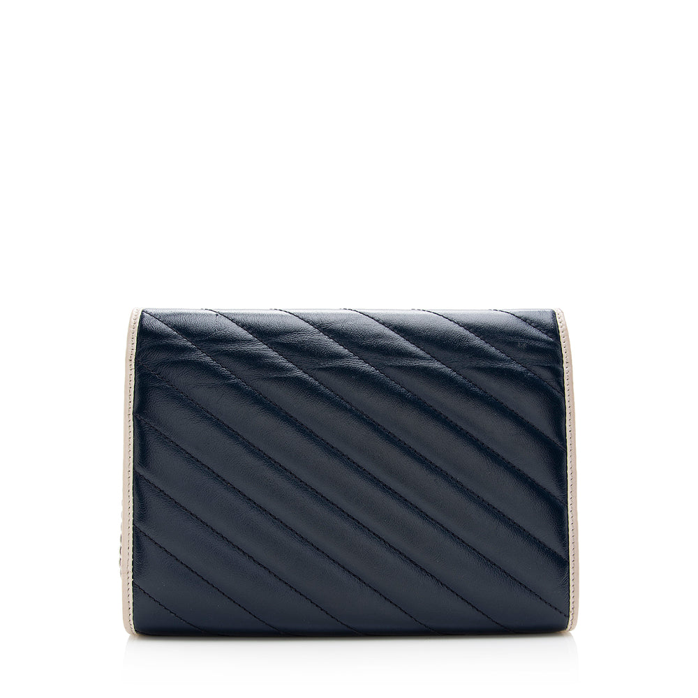 Gucci Matelasse Leather Torchon Gucci Marmont Mini Chain Bag (SHF-20671)