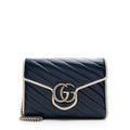 Gucci Matelasse Leather Torchon Gucci Marmont Mini Chain Bag (SHF-20671)