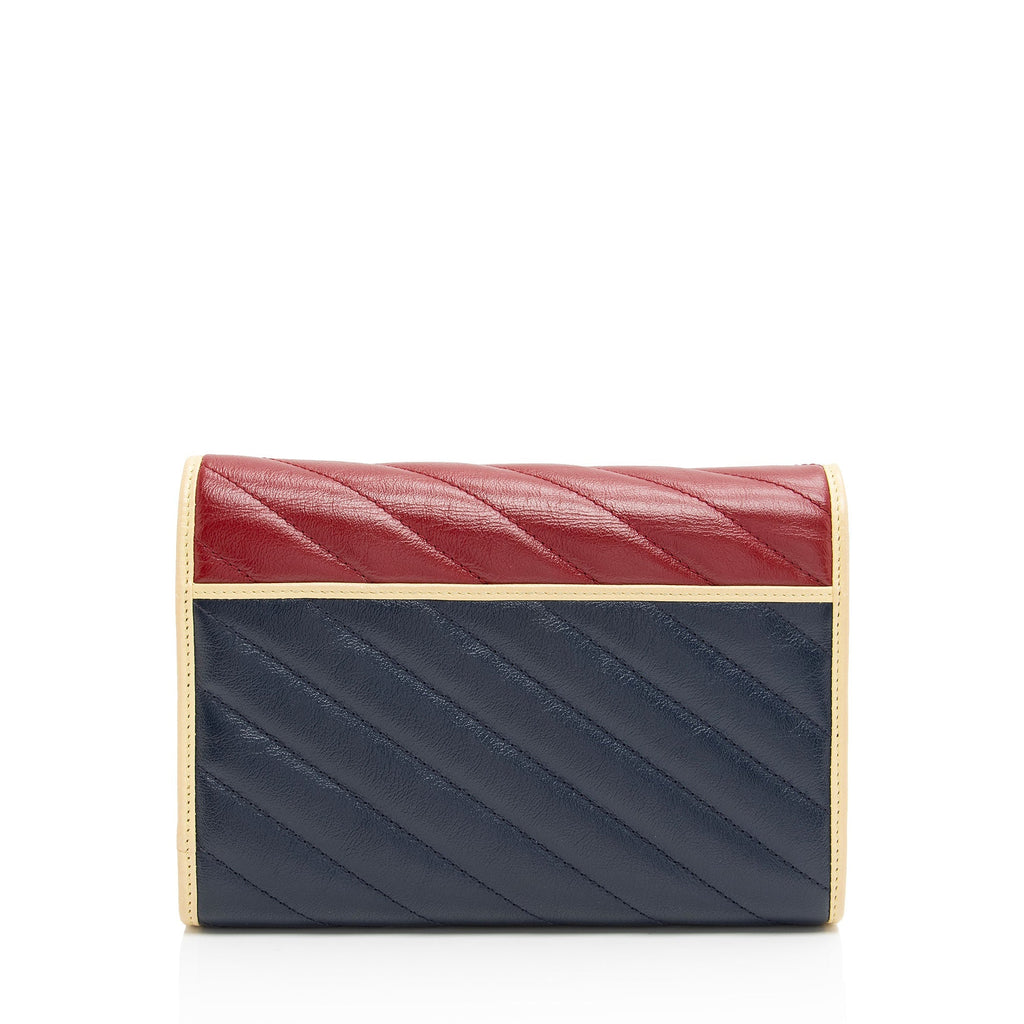Gucci Matelasse Leather Torchon GG Marmont Mini Chain Bag