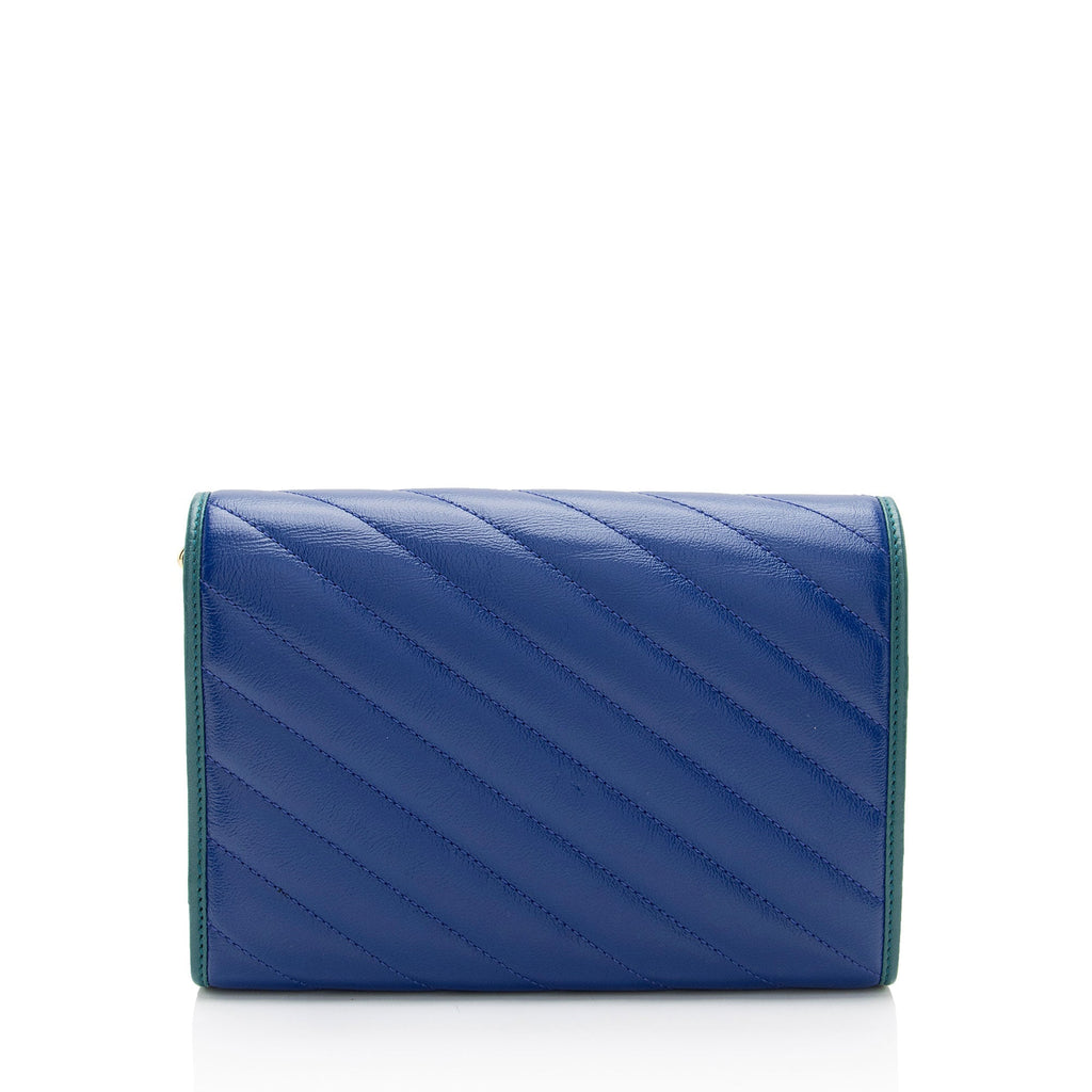 Gucci Matelasse Leather Torchon GG Marmont Mini Chain Bag (SHF-FtS5vC)