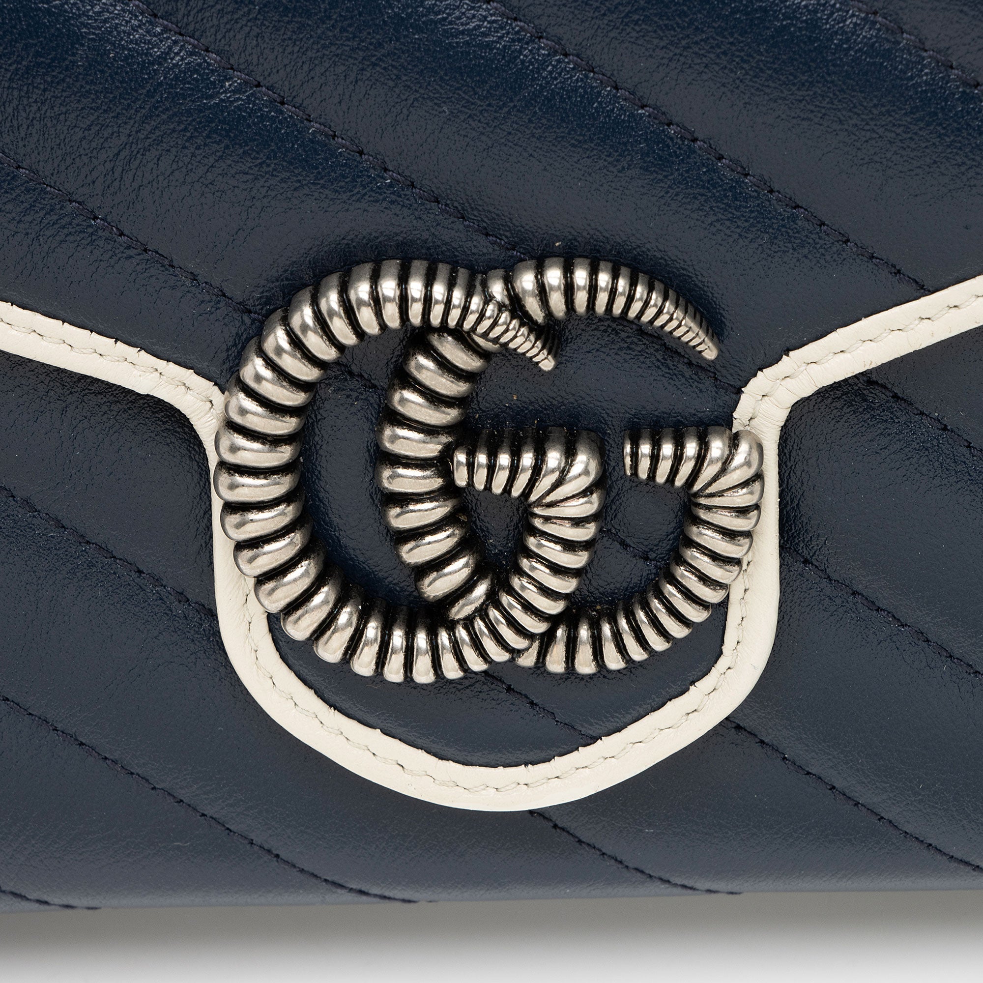 Gucci Matelasse Leather Torchon GG Marmont Mini Chain Bag
