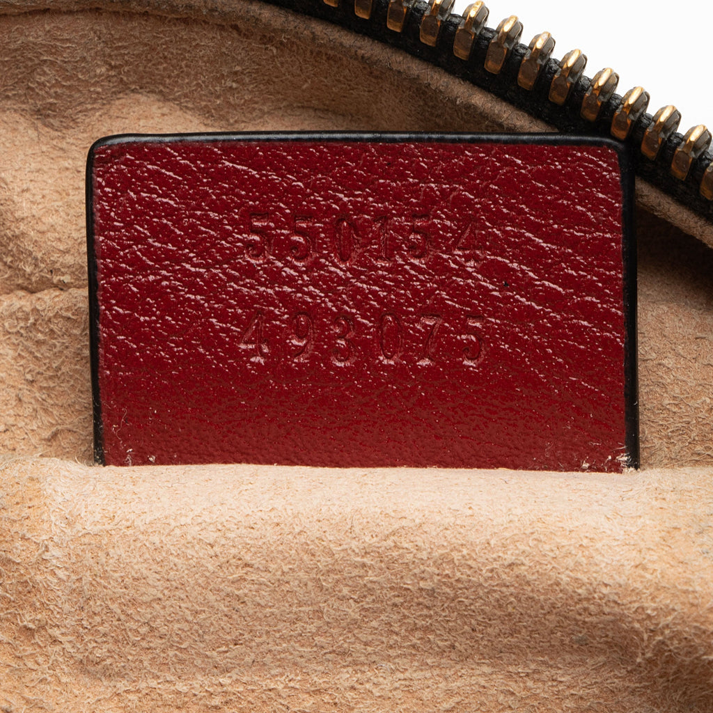 Gucci Matelasse Leather Torchon GG Marmont Round Mini Shoulder Bag