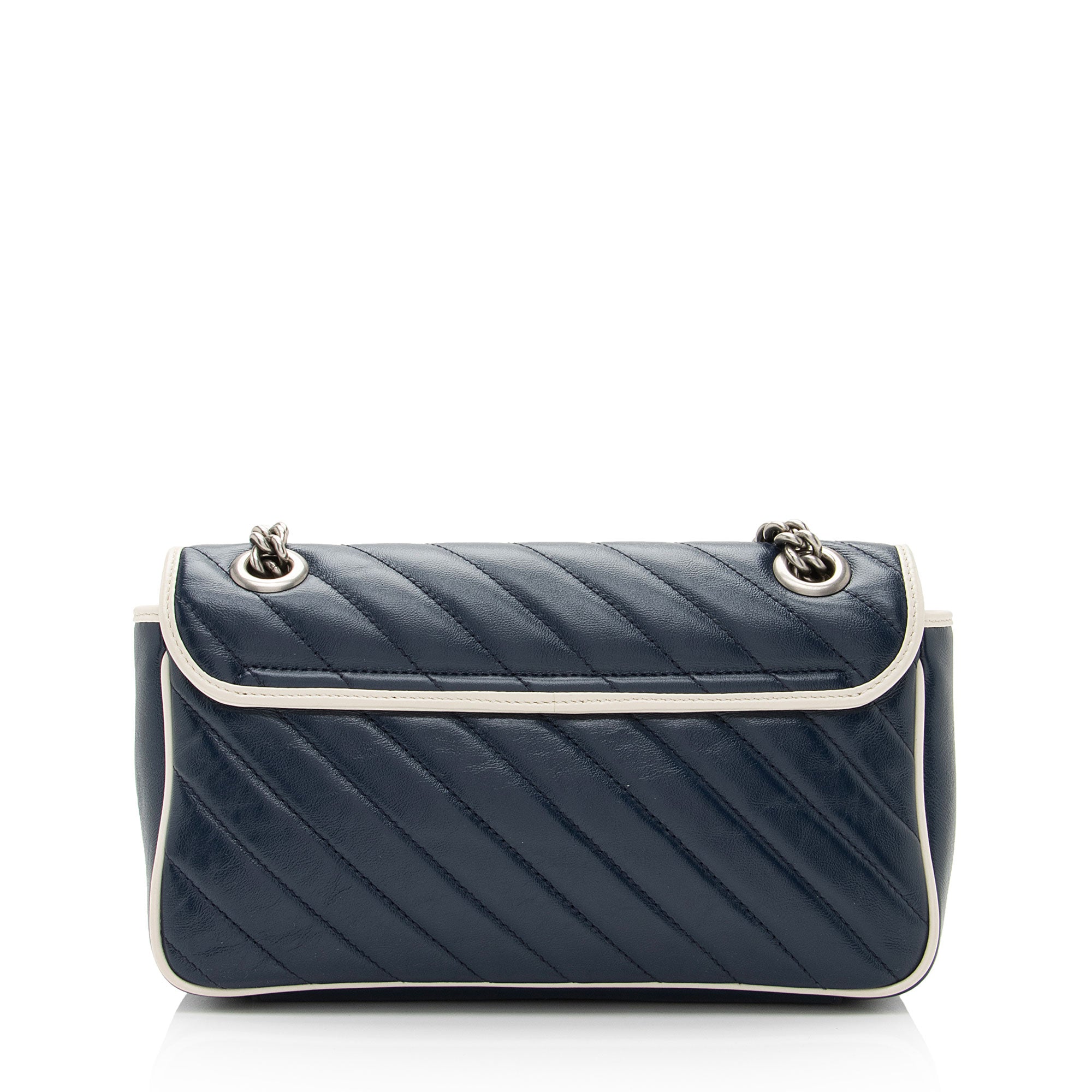 Gucci Matelasse Leather Torchon GG Marmont Small Flap Bag (SHF-UvP9FL)