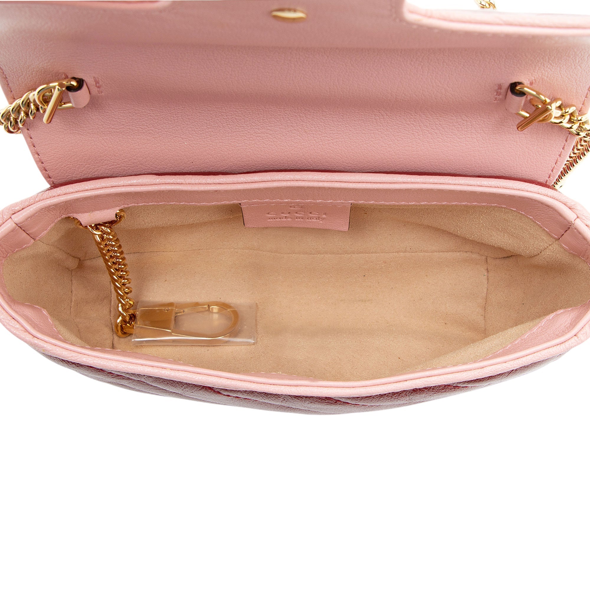 Gucci Matelasse Leather Torchon GG Marmont Super Mini Flap Bag