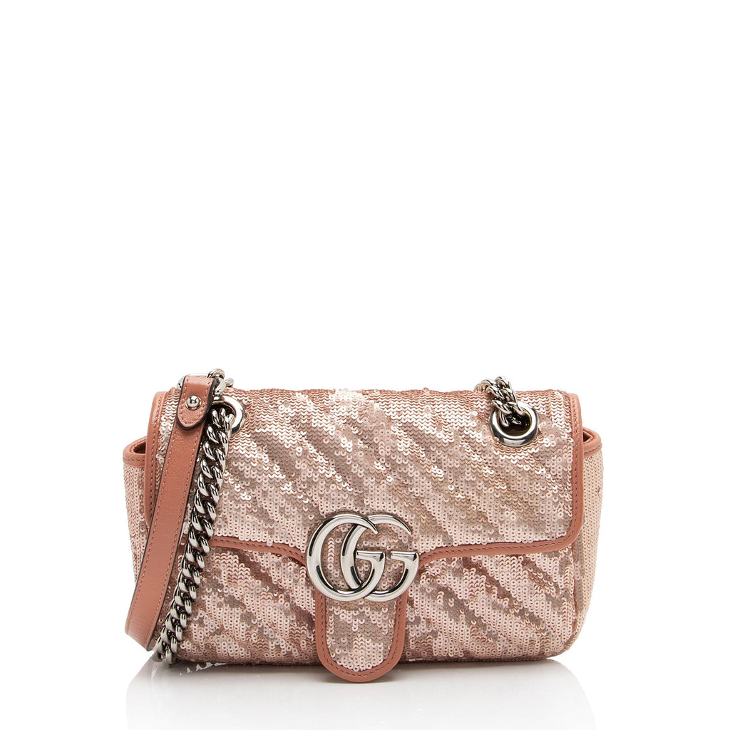 Gucci Matelasse Sequin GG Marmont Mini Flap Bag