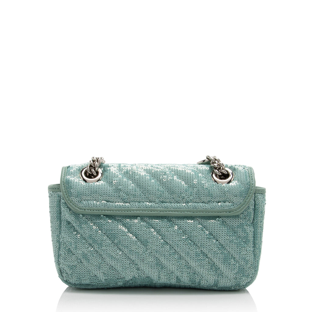 Gucci Matelasse Sequin GG Marmont Mini Flap Bag (SHF-09pAUc)