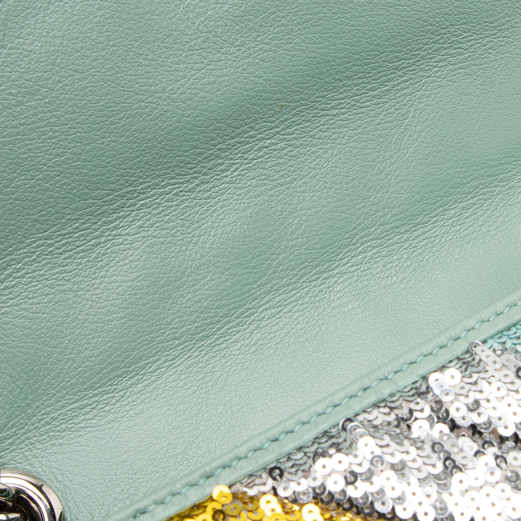 Gucci Matelasse Sequin GG Marmont Small Flap Bag