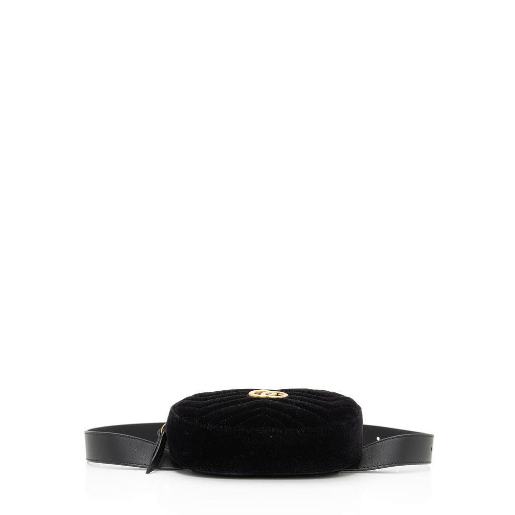 Gucci Matelasse Velvet GG Marmont Belt Bag - Size 30 / 75 (SHF-Wj8bXc)