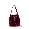 Gucci Matelasse Velvet GG Marmont Bucket Bag