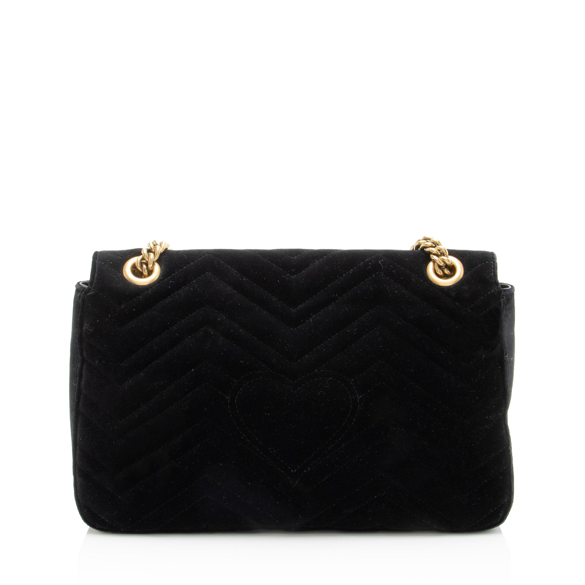 Gucci Matelasse Velvet GG Marmont Large Flap Bag