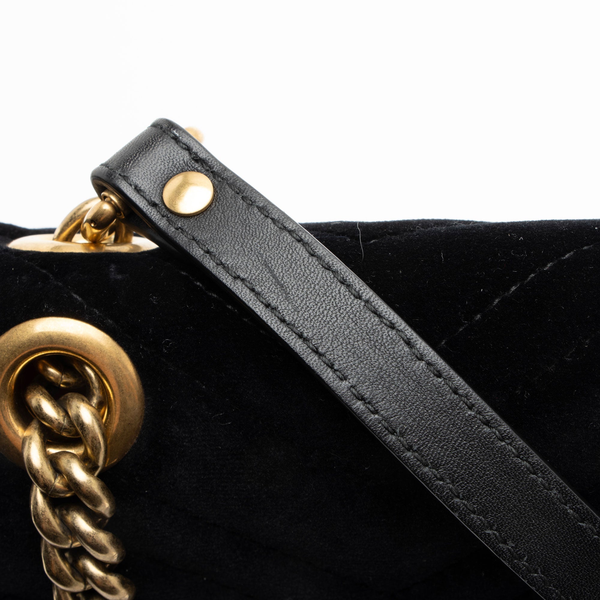Gucci Matelasse Velvet GG Marmont Large Flap Bag