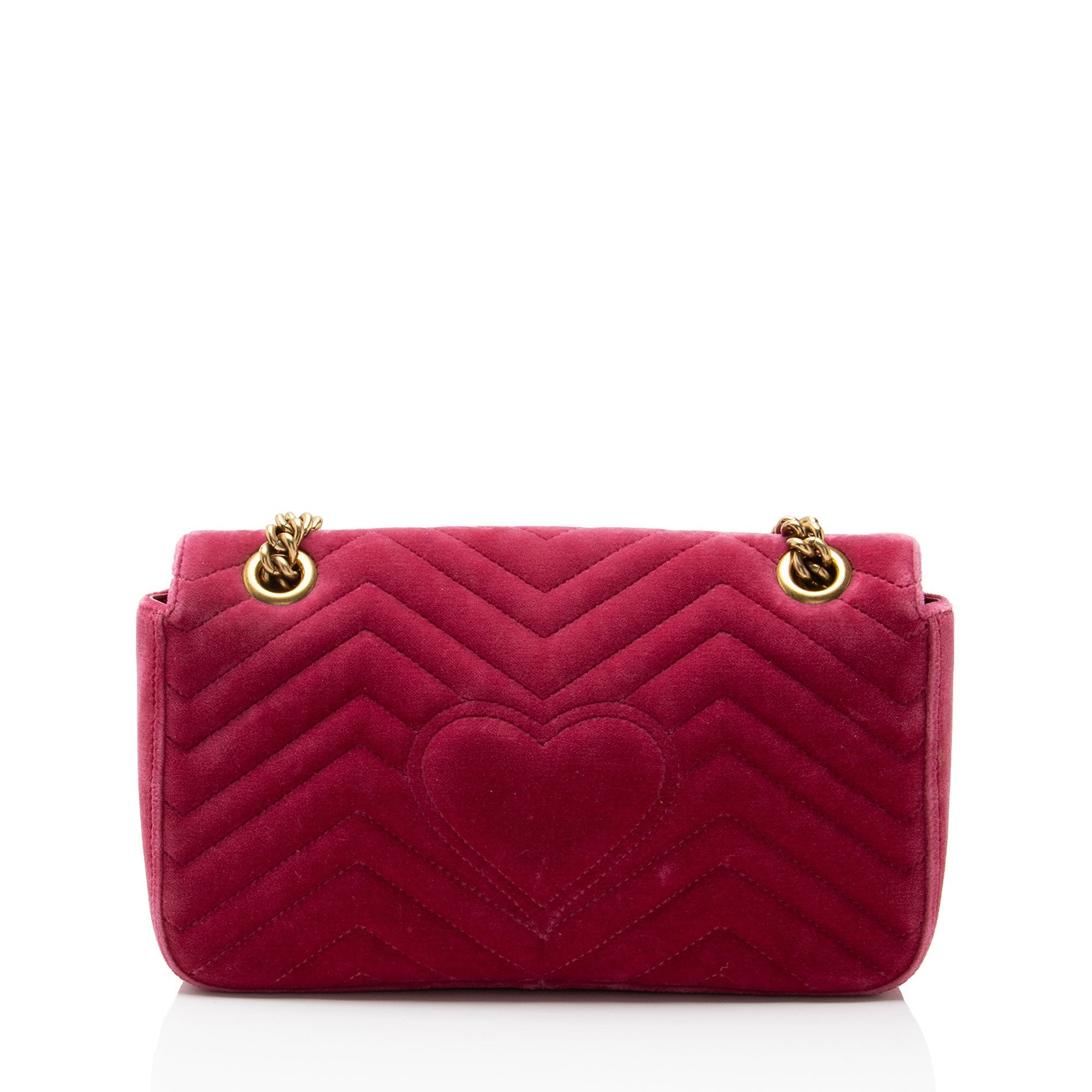 Gucci Matelasse Velvet GG Marmont Medium Flap Bag