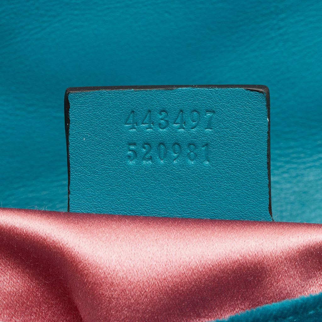 Gucci Matelasse Velvet GG Marmont Medium Flap Bag