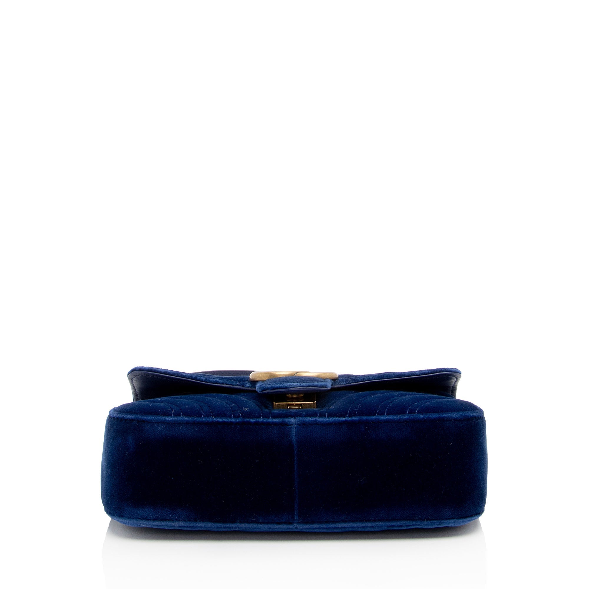 Gucci Matelasse Velvet GG Marmont Mini Flap Bag (SHF-YOfJ5m)