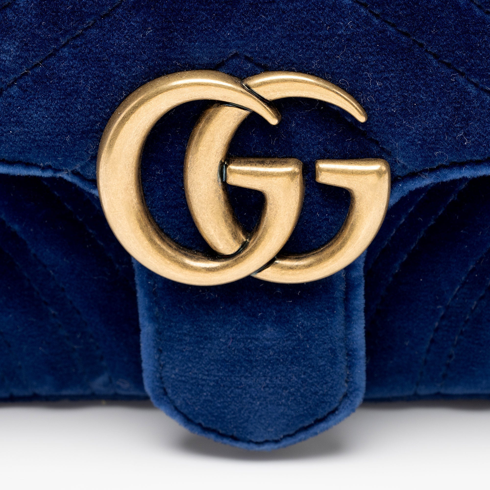 Gucci Matelasse Velvet GG Marmont Mini Flap Bag (SHF-YOfJ5m)