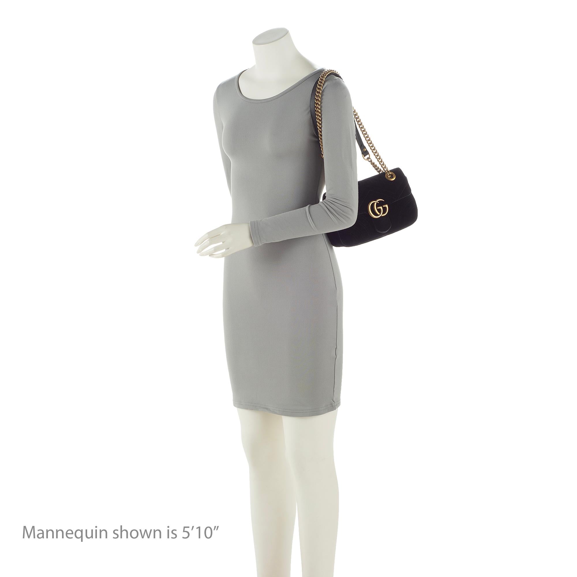 Gucci Matelasse Velvet GG Marmont Mini Flap Bag