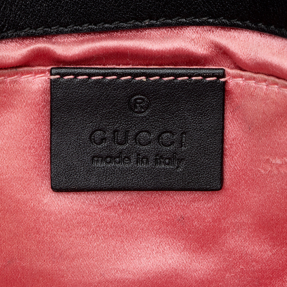Gucci Matelasse Velvet Gucci Marmont Mini Shoulder Bag (SHF-15721)