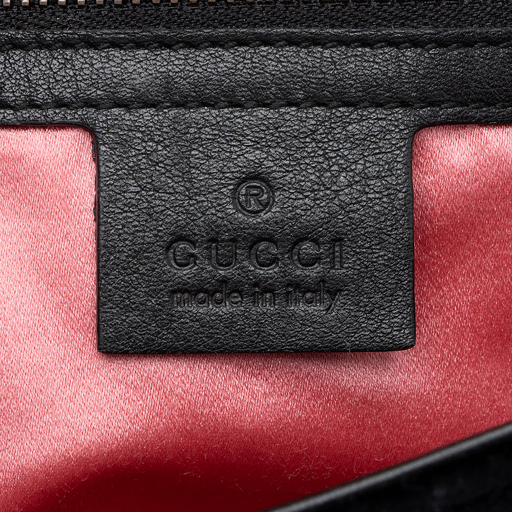 Gucci Matelasse Velvet Gucci Marmont Small Shoulder Bag (SHF-19219)