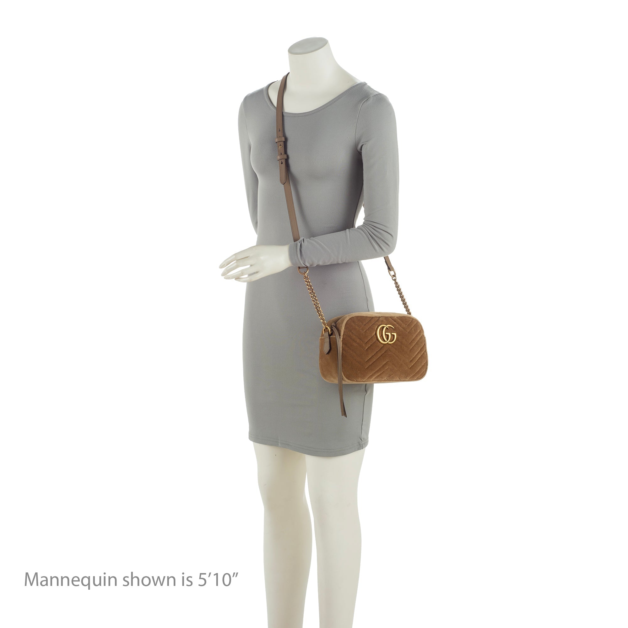 Gucci Matelasse Velvet GG Marmont Small Shoulder Bag (SHF-5JLMQ6)