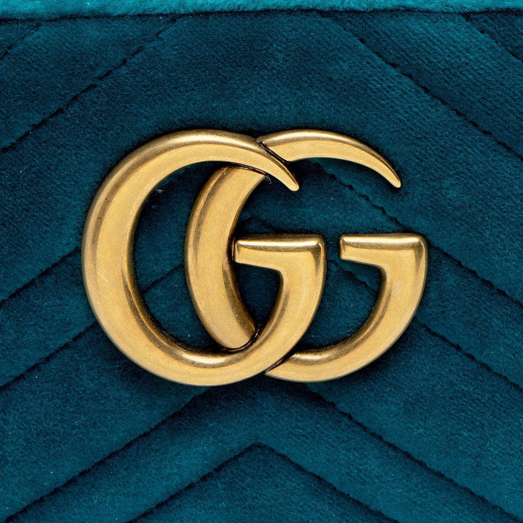 Gucci Matelasse Velvet GG Marmont Small Shoulder Bag (SHF-YA81zd)