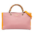 Gucci Medium Bicolor Bamboo Shopper (SHG-d7YYV5)