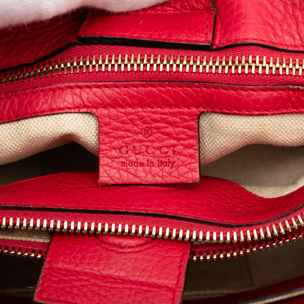 Gucci Medium Bicolor Calfskin Bamboo Shopper Satchel